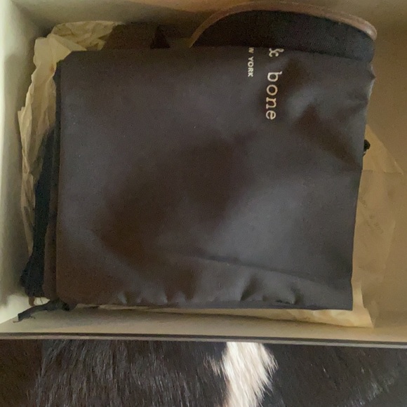 37.5 🔖 RAG & BONE Classic Newbury Canvas Boots Black - Picture 4 of 10